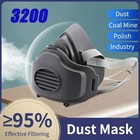 Pro Half Face Dust Respirator Reusable Safety Mask For Industrial Woodworking