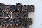 Vintage Letterpress Wood Type      Antique Printing Blocks    1 Inch