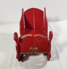 Vintage Mid Century Folding Wooden Sleigh Christmas Card Holder Made In Japan