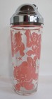 Vintage Mcm Barware Hazel Atlas Dancing Elephants Cocktail Shaker  6 Shots 1950s
