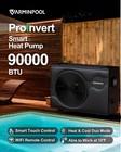 High Efficiency 90 000 Btu Pool Heater Pump Smart Wifi Control 24000 Gal