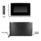 36  Electric Fireplace Color Changing Curved Wall Mounted Heater With Stand