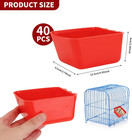 40 Pcs Cage Cups Chicken Feeder Cups 16 Oz Hanging Bird Food Water Cups Bunny Ca