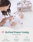 Lily Miles Baby Diaper Caddy Organizer Quilted Nursery Storage Organizer For
