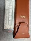 Vintage Keuffel   Esser Slide Rule 68 1100 Deci Lon 10 K e W  Leather Case