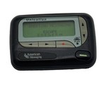 American Messaging Black Silver Unication Pager Beeper Vintage No Belt Clip