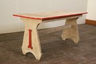 Vintage Kitchen Island Dining Room Wood Table Masonic Lodge Rustic Farm Table