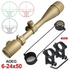 Rifle Scope 6-24x50 Aoeg Red Green Illuminated Optical Scope   20mm Rail Mount