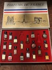 Parfums De France 21 Mini Perfume Bottles Made In Paris France 50s Era In Box