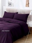 3 Pcs Dark Purple Color Cotton Duvet Cover Set  Queen Bedding  King Full Size
