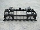72  Dual Cylinder Root Grapple Bucket Attachment Fits Skid Steer Quick Attach