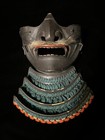 Iron Menpo Face Guard Japan Yoroi Armor Mask Vintage Made In Japan Bushi