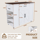 46  Rolling Kitchen Island With Trash Can Storage Cabinet Drawer Island Table