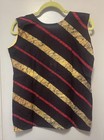 Handmade Sleeveless Salwar Kameez Top  Small Black Red Gold With Embroidery 