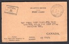 Canada Ww2 Military 1943 Cigarettes  thank You  Postcard To Hamilton