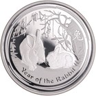 2011-p Australia  1 Lunar Year Of The Rabbit 1 Oz  999 Silver Proof Coin In Ogp