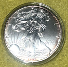 1997 American Eagle 1 Oz Silver Dollar Coin    999 Fine Bullion