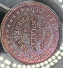 The Federal Union   Army   Navy - Patriotic Civil War Token Beautiful Tone Pcgs