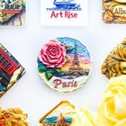 Paris Rose Eiffel Tower Fridge Magnet Refrigerator Home Resin Souvenir
