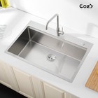 Cozy N Bath 36x22 Inch Overmount Kitchen Sink With Accessors And Drain