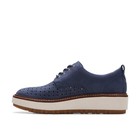 Clarks Womens Oriannaw Move Blue Leather Casual  Shoes