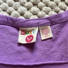 Roxy Girls Purple Hearts Knit Cotton Scoop Neck Short Sleeve T-shirt Size M