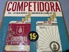 Advertising Sticker-label    La Competidora Gaditana  Of Cuban Cigarettes 1940 s