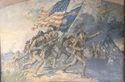 Rare Original 1917 Wwi Marines Fight  American Flag Poster Style Military Poster