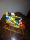 Lovely Bright 50 s Technofix Scooter Tin Bike  292 Germany Tinplate Friction Dog