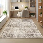 Vintage Living Room Rug 8x10 Large Oriental Distressed Accent Carpet With Non   