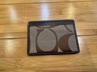 Coach Signature Id Card Case Card Holder Wallet New