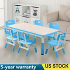 Adjustable Kids Table   6 Chairs Set Multi-activity Desk For Arts   Crafts Study