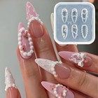 5pcs 3d Cake Piping Gel Nail Art Mold Arts Resin Strawberry Cream Zyzhmj001 