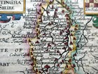 Nottinghamshire C1627 By Van Den Keere  Miniature Speed Genuine Antique Map