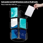18 Pocket Acrylic Flyer Holder  Rotating Clear Pamphlet Display Holder   3-layer