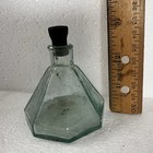 Antique Octagonal Umbrella Ink Well Bottle Possibly 1850 s