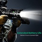 990000lm Tactical Gun Flashlight Led Light With Picatinny Rail Mount For Hunting