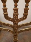 Vintage Large Brass Menorah 7-arm 12-tribes 17 5    Tall