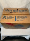 Vintage 1970 s Pabst Blue Ribbon Beer Bottle Box Cardboard Case Man Cave