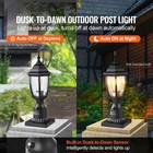 Dusk To Dawn Outdoor Lamp Post Light Fixture 15 75 In Pole Or Pier Mount