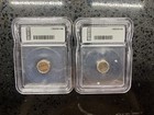 Icg Genuine Kingdom Of Mysore India Copper Kasu 1745-1780 Coin Lot  2 