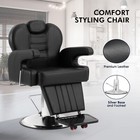 All Purpose Heavy Duty Black Recline Barber Chair Hydraulic Salon Beauty Stylist