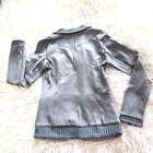 Animo Womens Size 38   Grey Show Jacket   Full Zip W  Buttons   Made In Italy