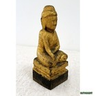 Wood Carving Buddha Myanmar Burma Lacquered Gold Antique 19th Century