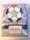 Kidsline Home Field Sports Valance 14 X 60  Plush Appliques Blue Brown  3 Avail 