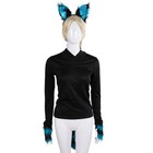 Plush Fox Ears Hair Hoop Costume Cosplay Gloves Tail Set Fancy Dress Gift-