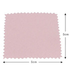 50pcs Silver Polishing Cloth 8x8cm Anti Tarnish Jewelry Cleaner Pink - New