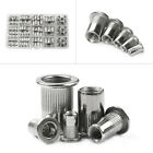 150pcs M3-m8 Stainless Steel Flat Head Threaded Set Rivet Nuts Blind Nutsert Kit