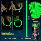 Green Glow Sticks Light Up Bracelets Bulk 50ct 8  Glowsticks Glow Necklaces With
