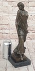 Signed Bronze Statue Art Deco Highly Detailed Handcrafted Sculpture On Marble By